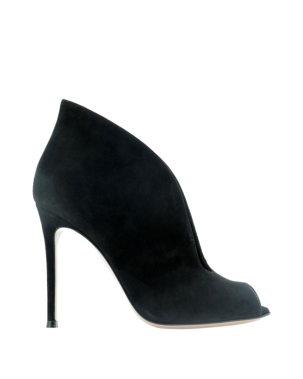 Gianvito Rossi Black Logo Open-Toed High Heels