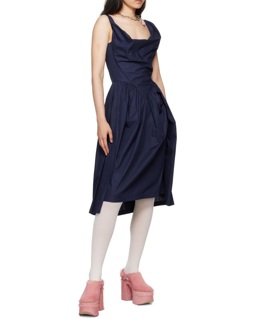Vivienne Westwood Sunday Sleeveless Midi Dress in Blue | Lyst UK