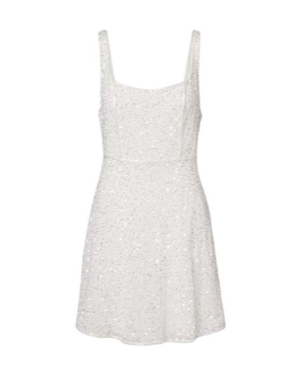 Rixo White Ronan Sequined Minidress
