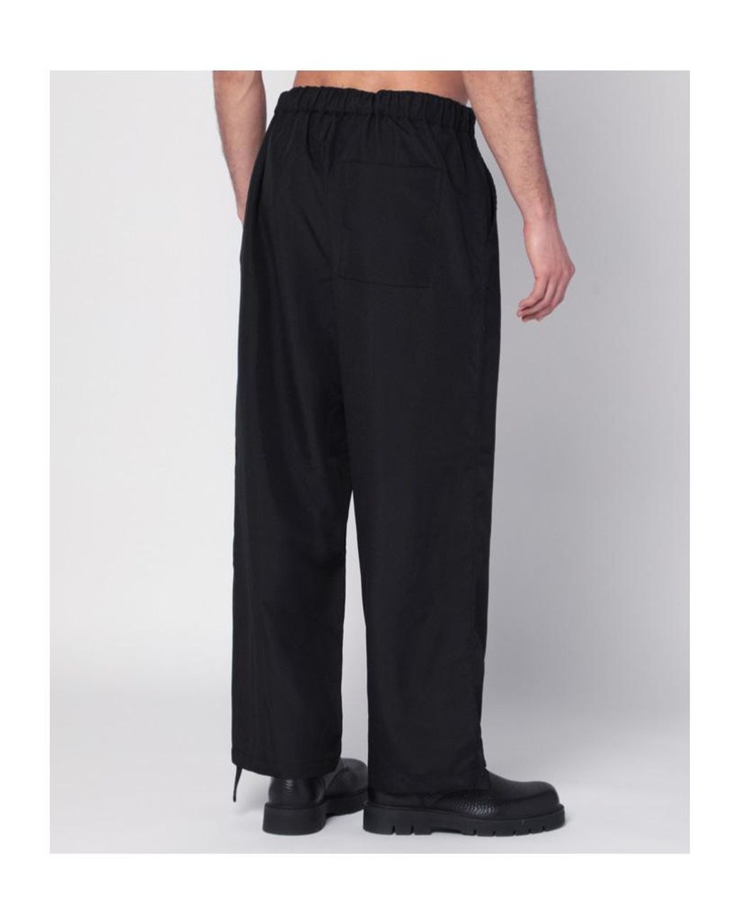 OAMC Black Drawstring Srtaight-Leg Trousers for men