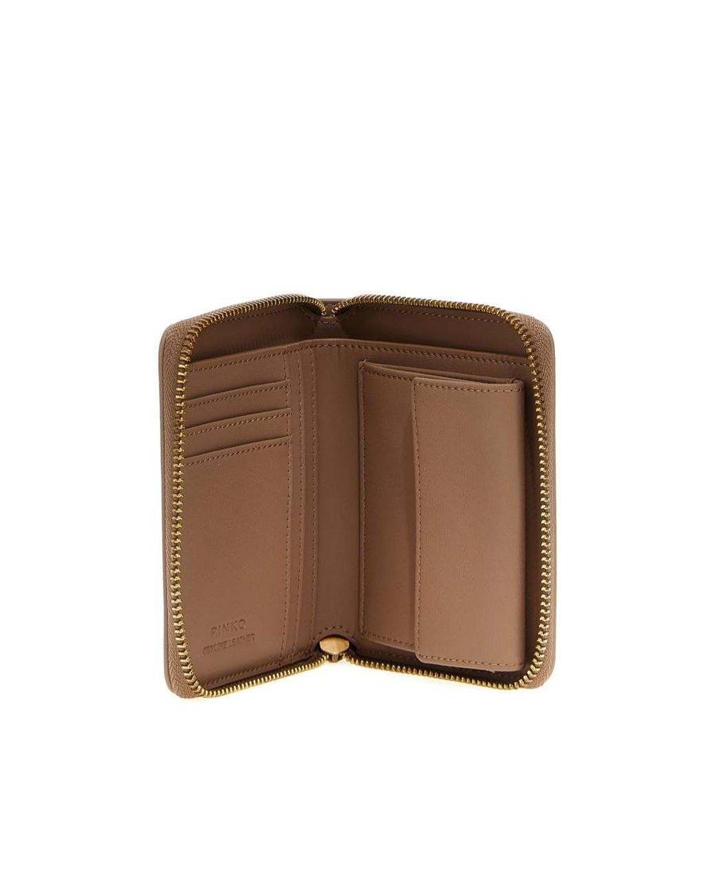 Pinko Brown Square Zip-Around Purse