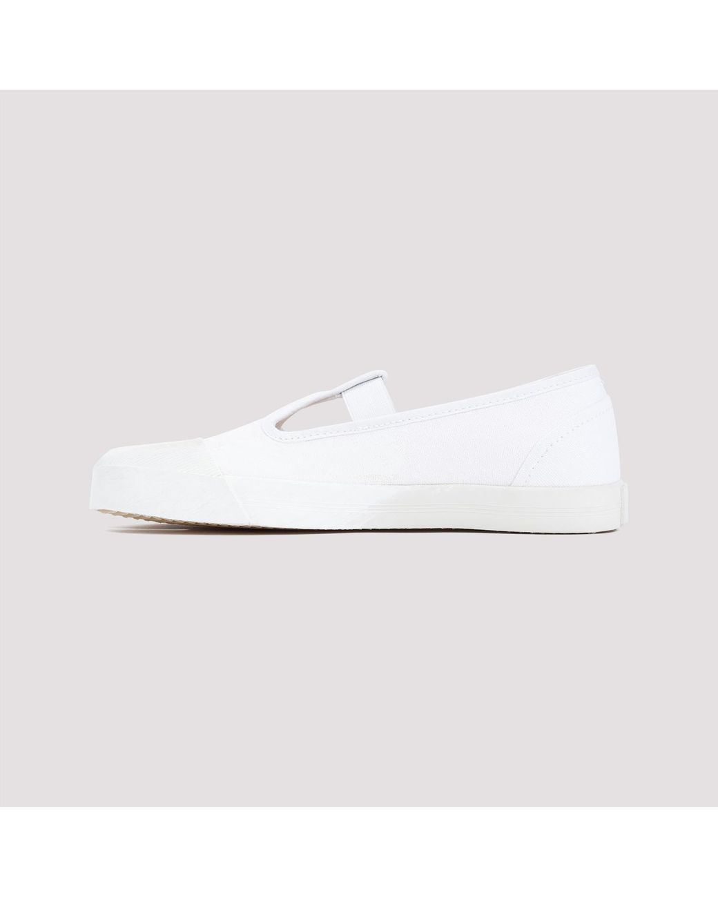 Maison Margiela White On The Deck Tabi Mary Jane Bianchetto
