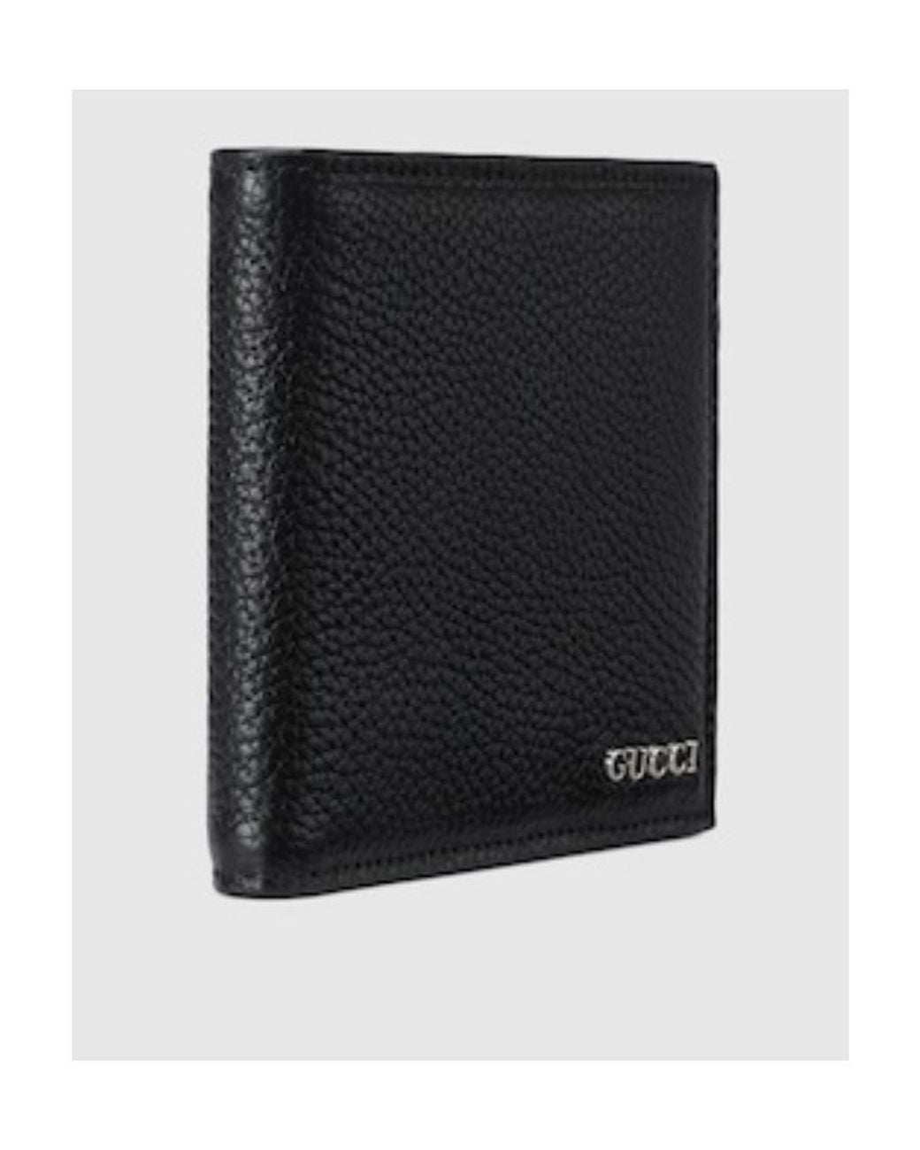 Gucci Black Logo Plaque Bifold Wallet for men