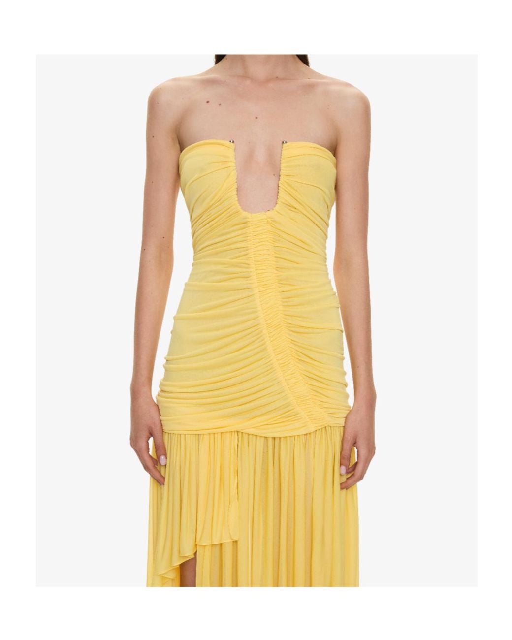 Christopher Esber Yellow Strapless Dress
