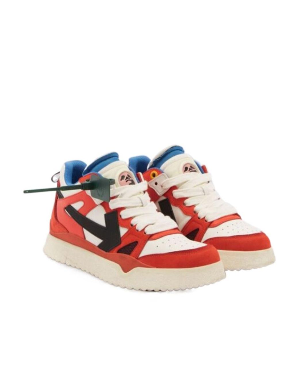 Off-White c/o Virgil Abloh Red New Mid Top Sponge Sneakers for men