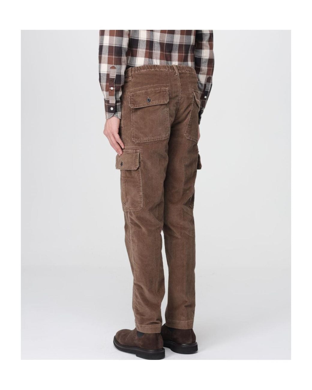 Incotex Brown Casual Trousers With Belt Loops for men