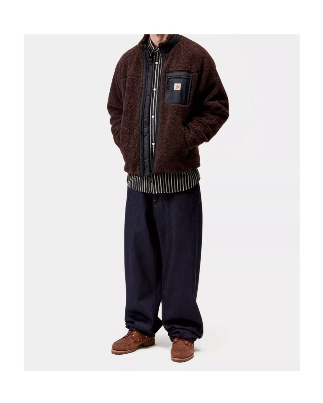 Carhartt Brown Prentis Liner Fleece Jacket for men