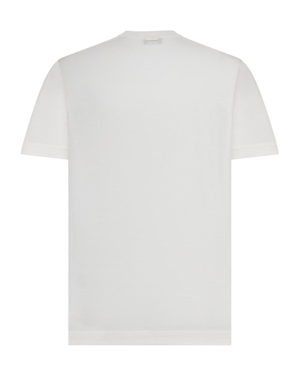 Zegna White Regular Fit Crewneck T-Shirt for men