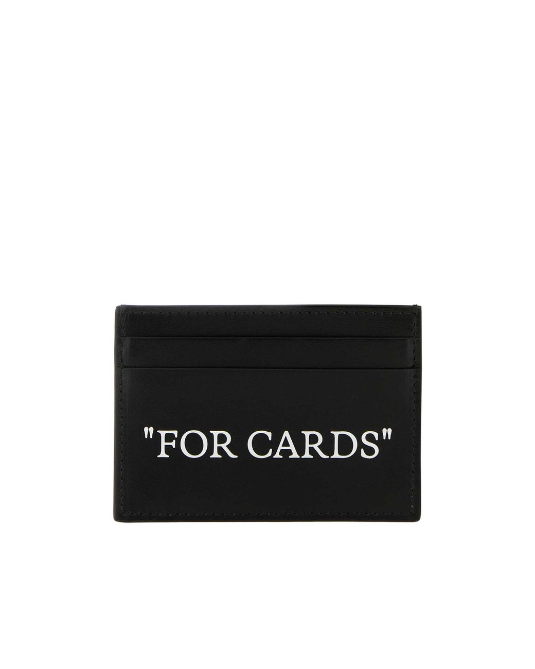 Off-White c/o Virgil Abloh Black Quote Print Card Holder Wallet for men