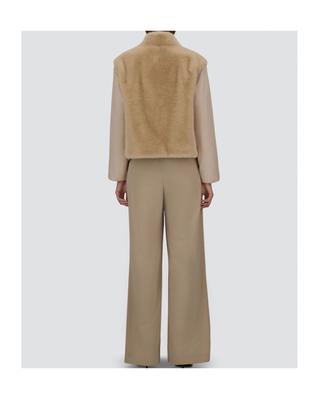 Herno Natural Pleated Wide Leg Trousers