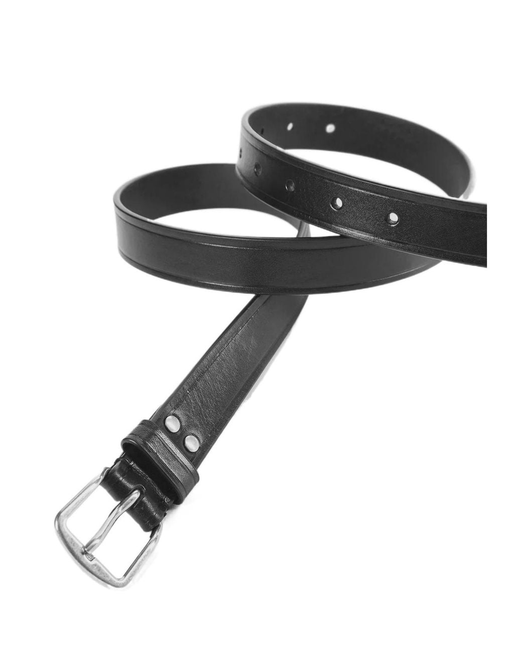Ann Demeulemeester White Willow Buckle Belt