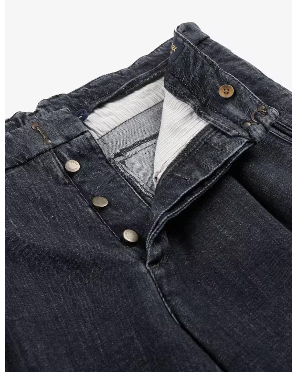 Incotex Blue Pleated Jeans for men