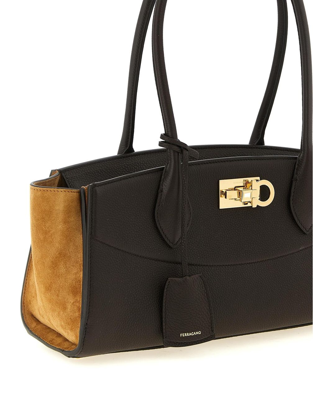 Ferragamo Black Double-Handle Handbag