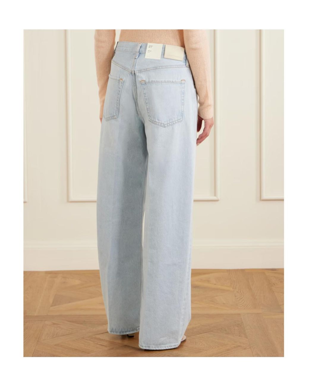 Citizens of Humanity Blue Ayla Baggy Mid-Rise Wide-Leg Jeans