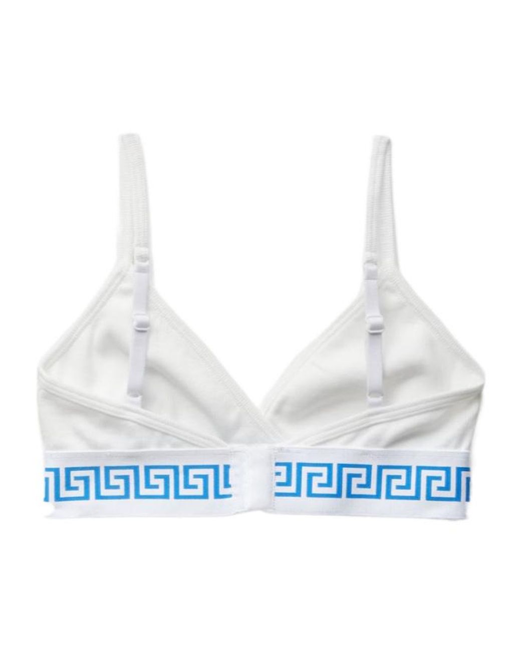 Versace White Ribbed Jersey Bralette
