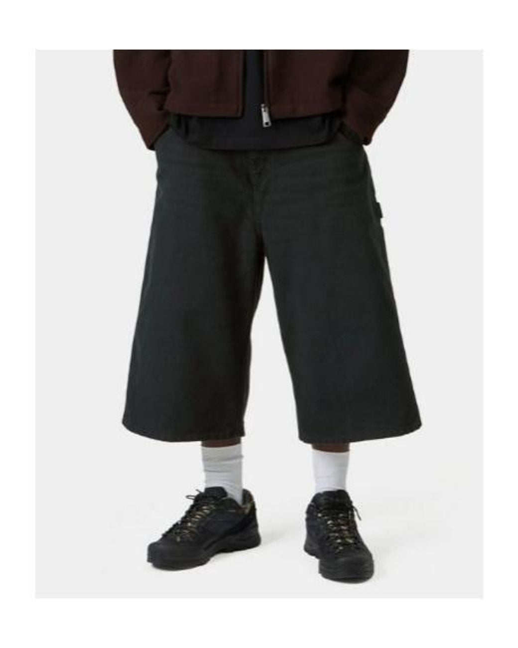 Carhartt Black Single Knee Canvas Shorts for men