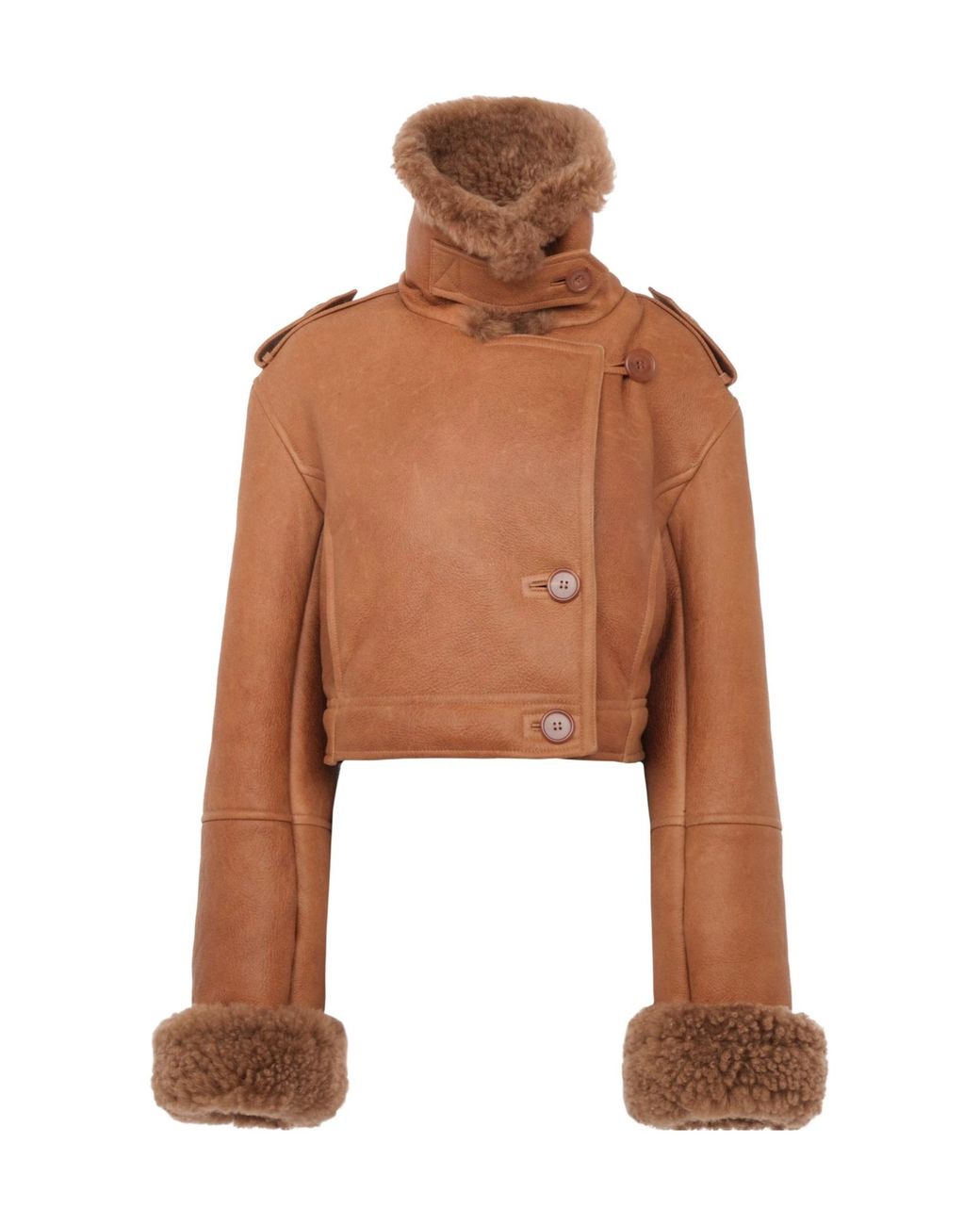 Chloé Brown Cropped Boxy Jacket