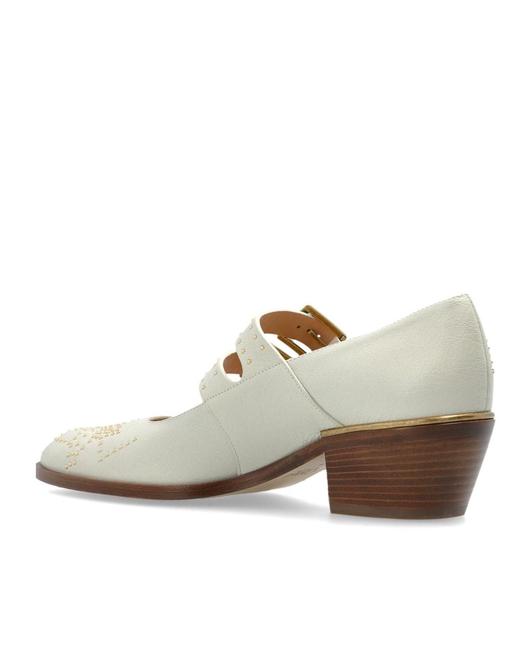 Chloé White Chloé Susan Buckled Pumps