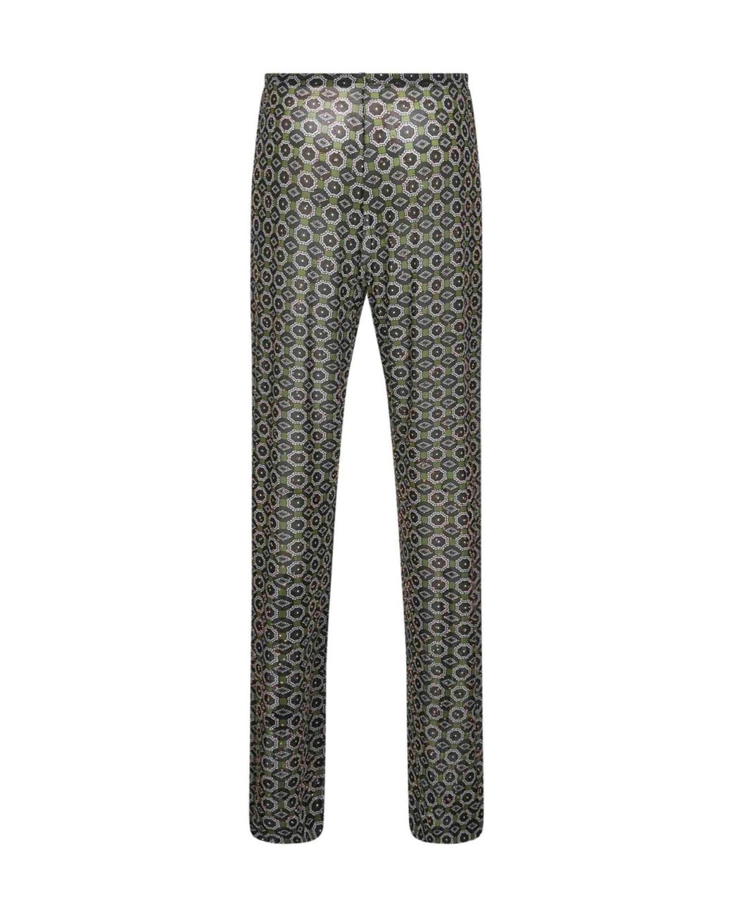 Dries Van Noten Gray Drawstring Casual Pants