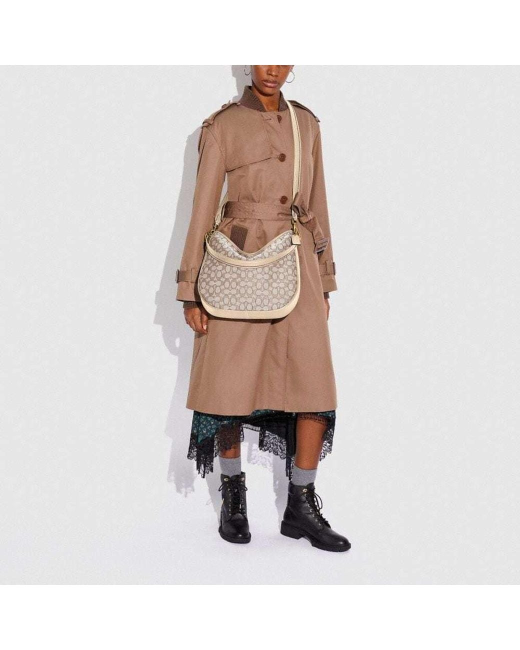 COACH Gray Logo Top-Handle Tote
