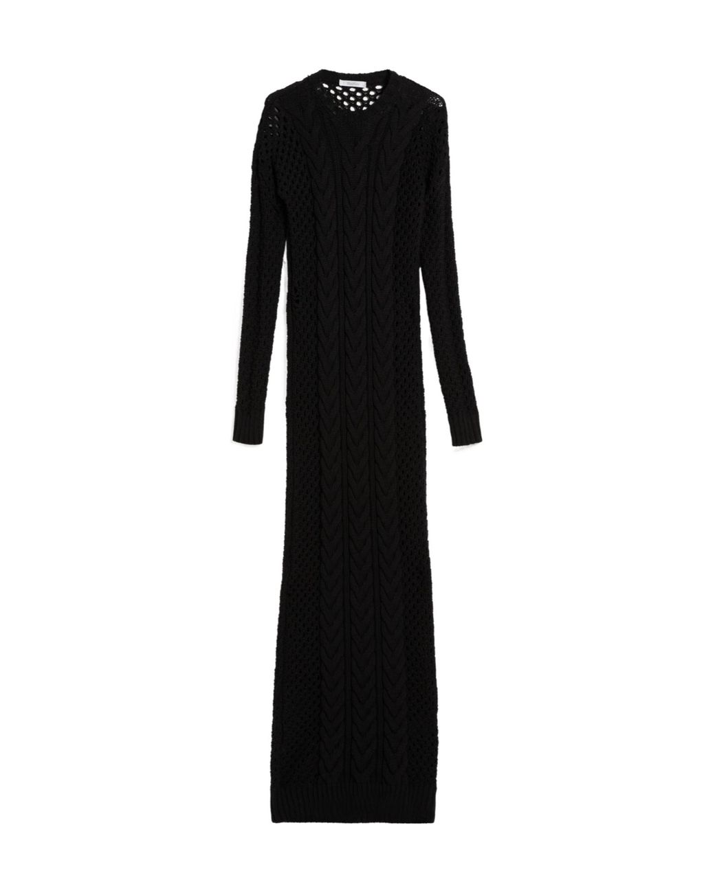 Max Mara Black Mesh Panelled Midi Dress