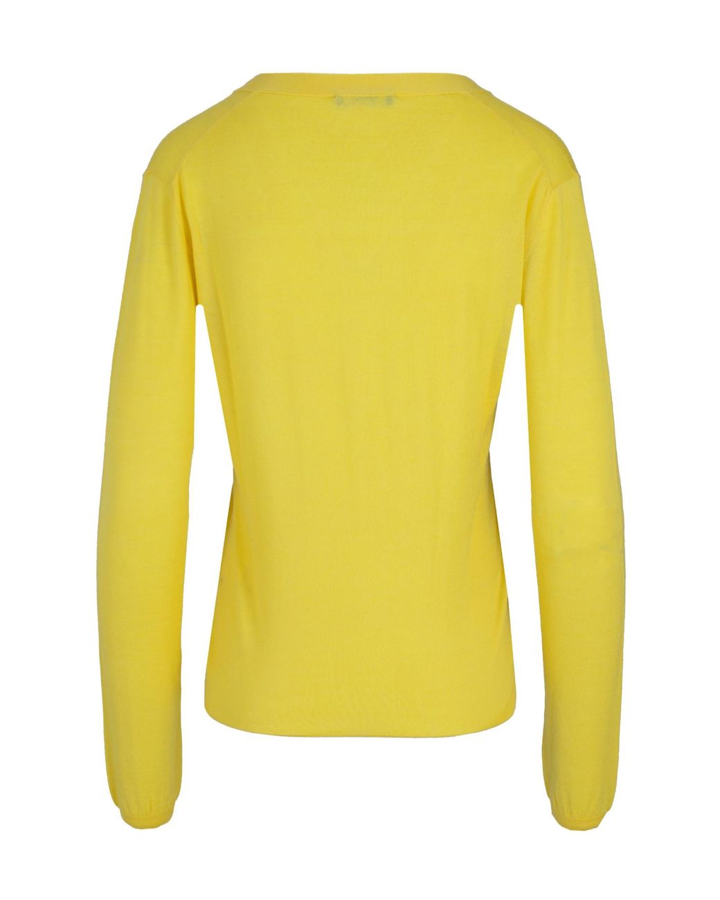 Lela Rose Yellow Crop V-Neck Cardigan