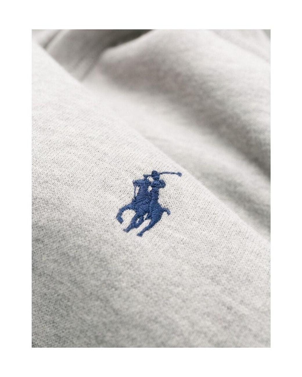 Polo Ralph Lauren White Logo Embroidered Sweatshirt for men