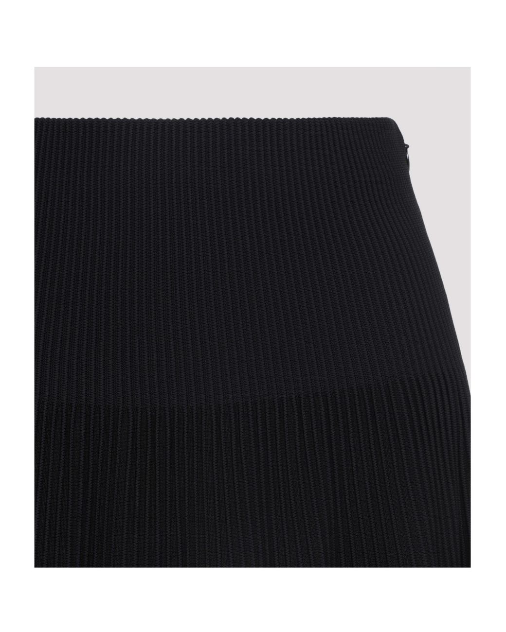 Ralph Lauren Black Celia Pleated Midi Skirt