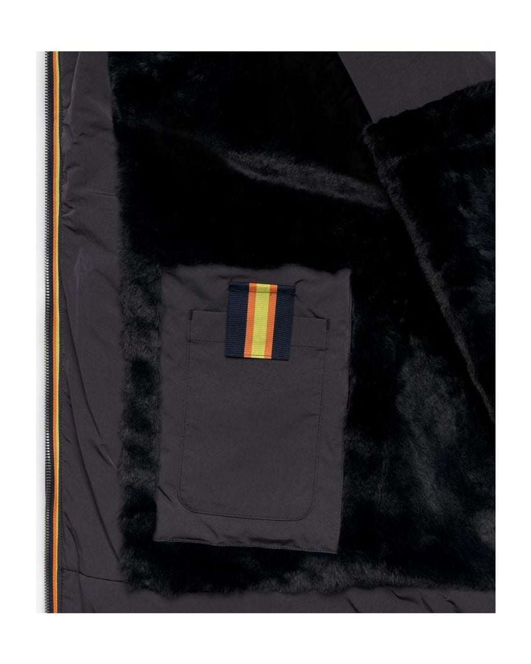 K-Way Black Hooded Puffer Down Jacket