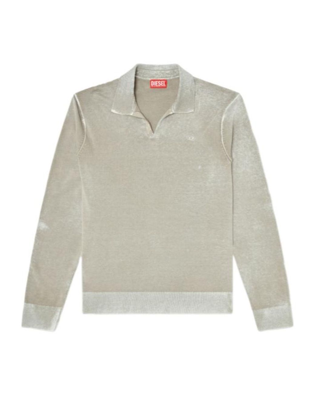 DIESEL White K Lawrence Polo Knitted Sweater for men