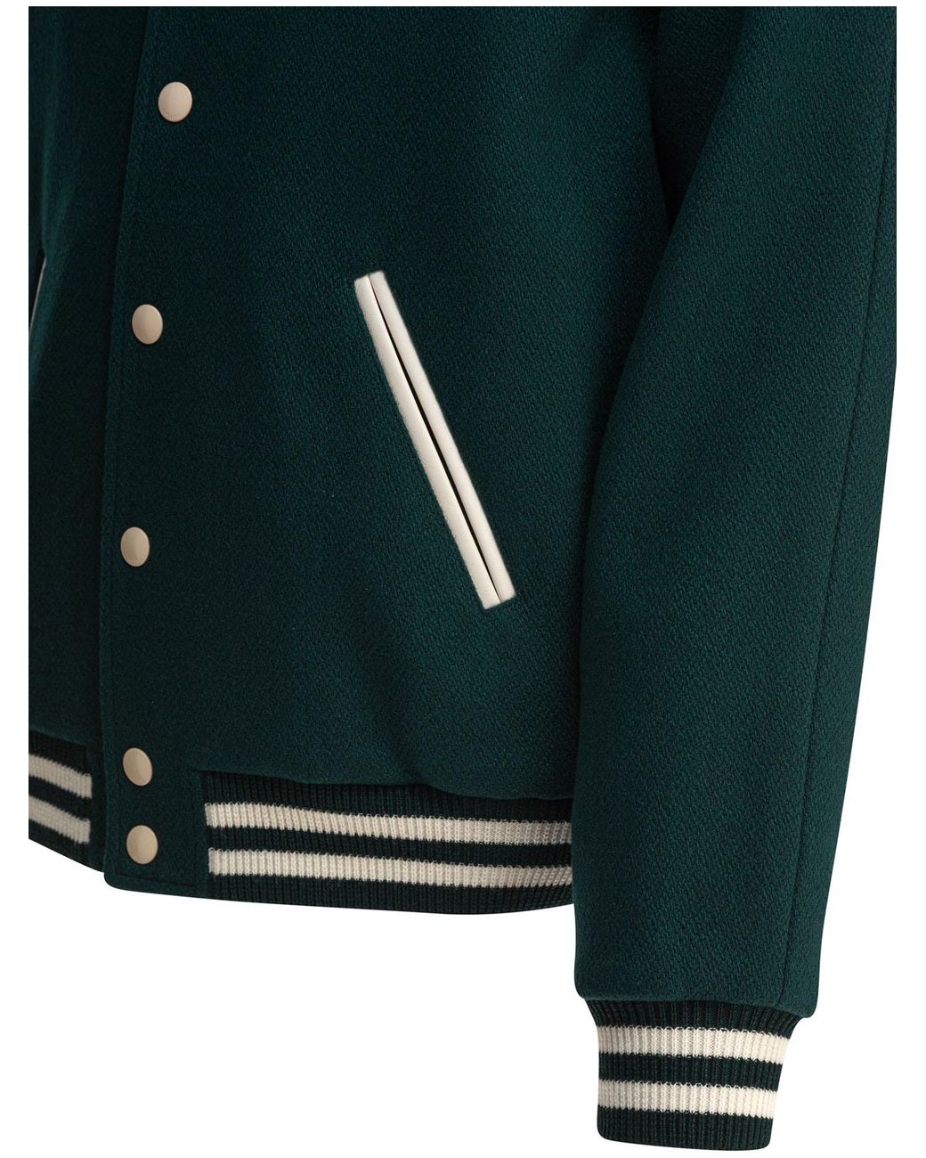 Céline Green Triomphe Teddy Jacket for men