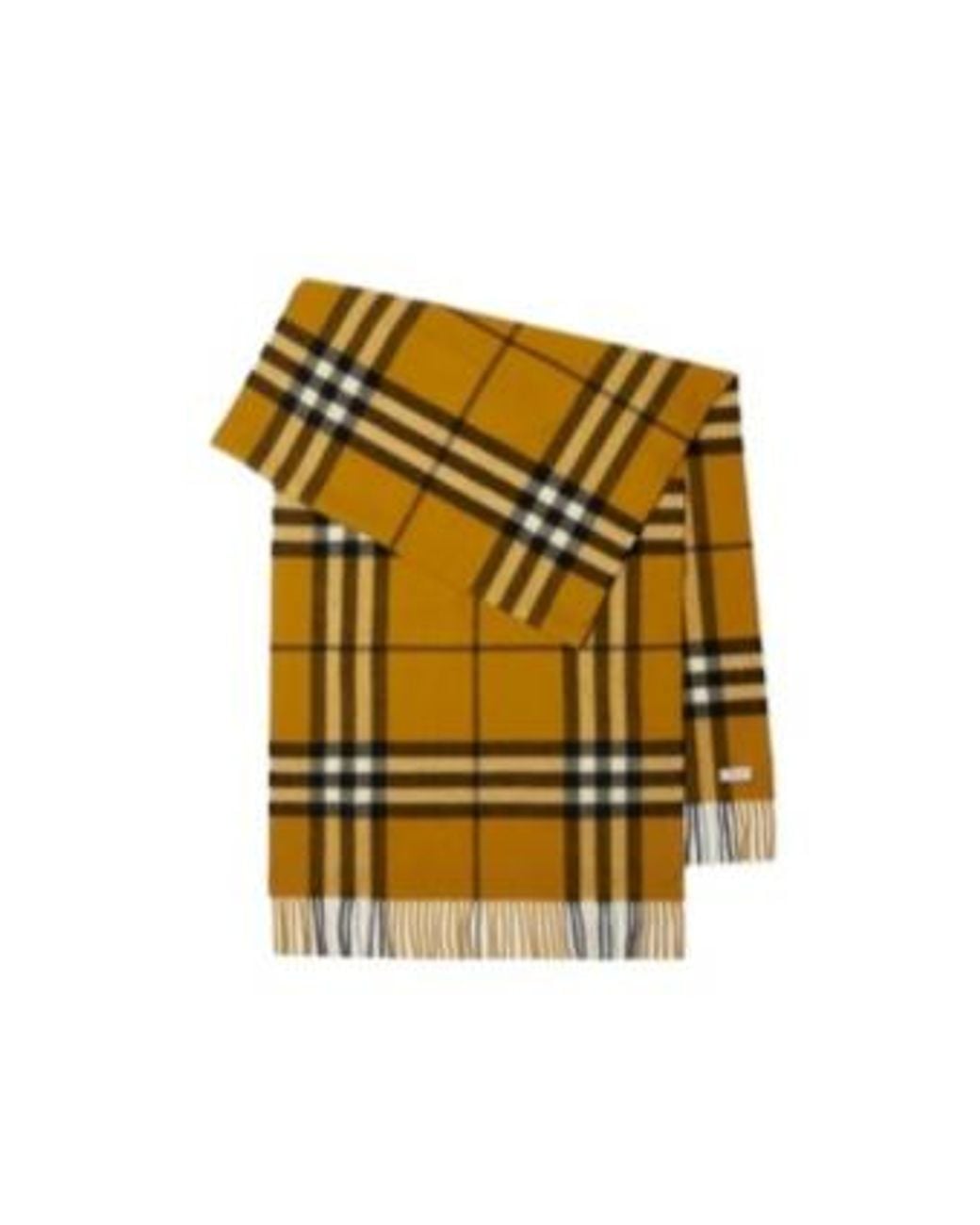 Burberry Metallic Checked Fringed-Edge Scarf for men