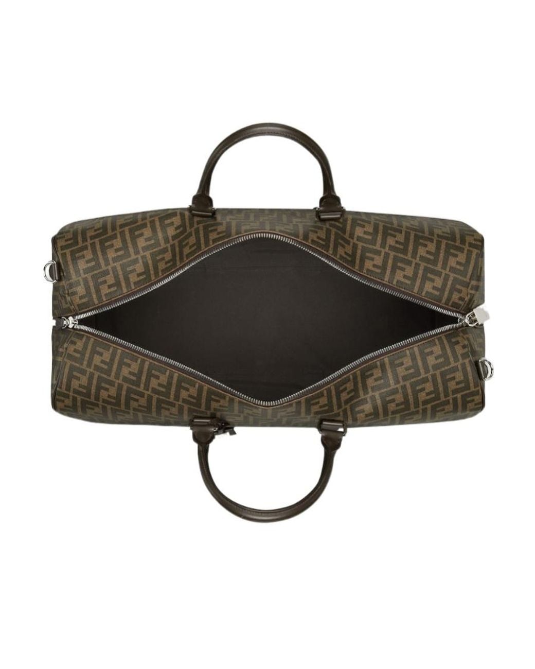 Fendi Brown Ff Monogram Pattern Large Duffle Bag for men