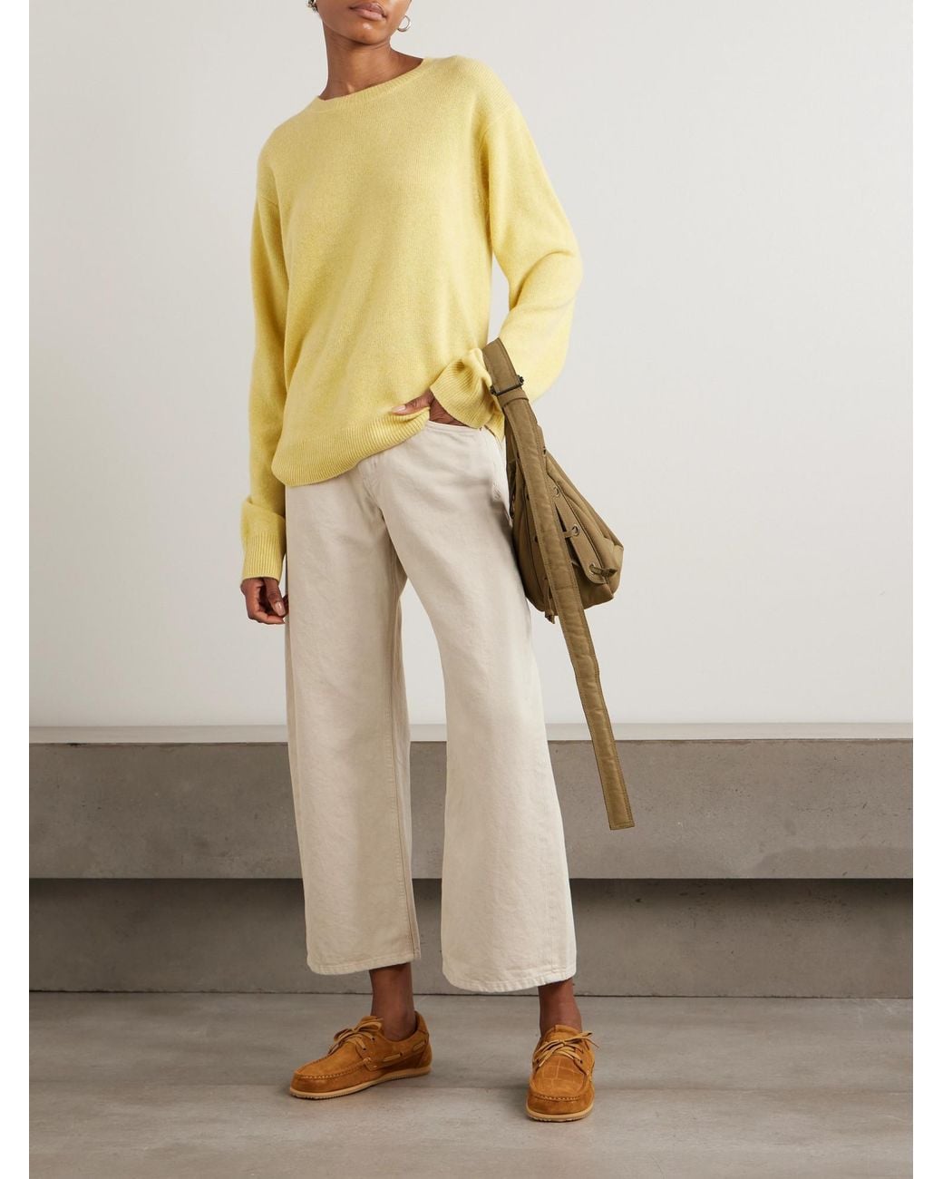 ÉTERNE Yellow Casual Long-Sleeve Sweater