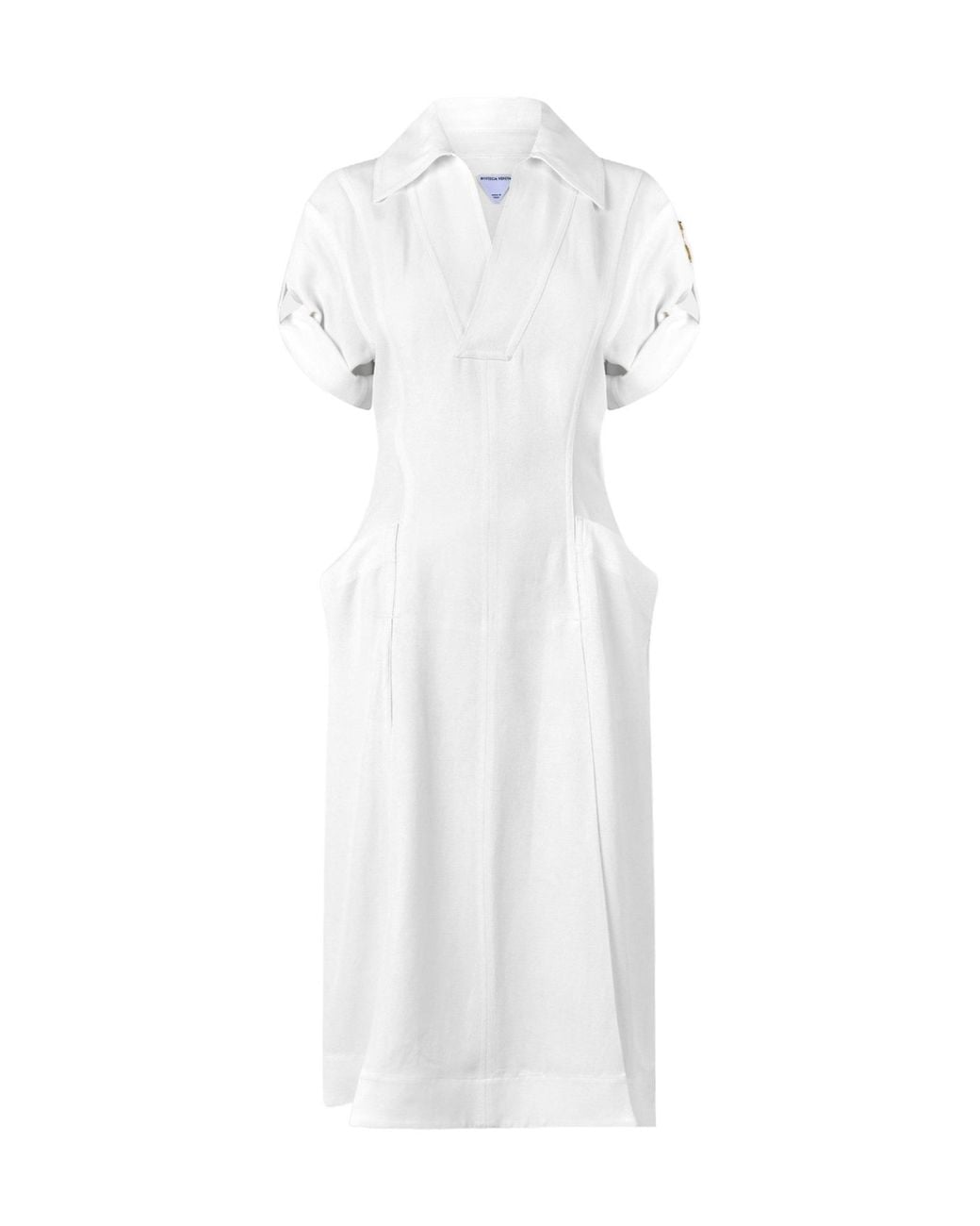 Bottega Veneta White Simple Shirt Dress