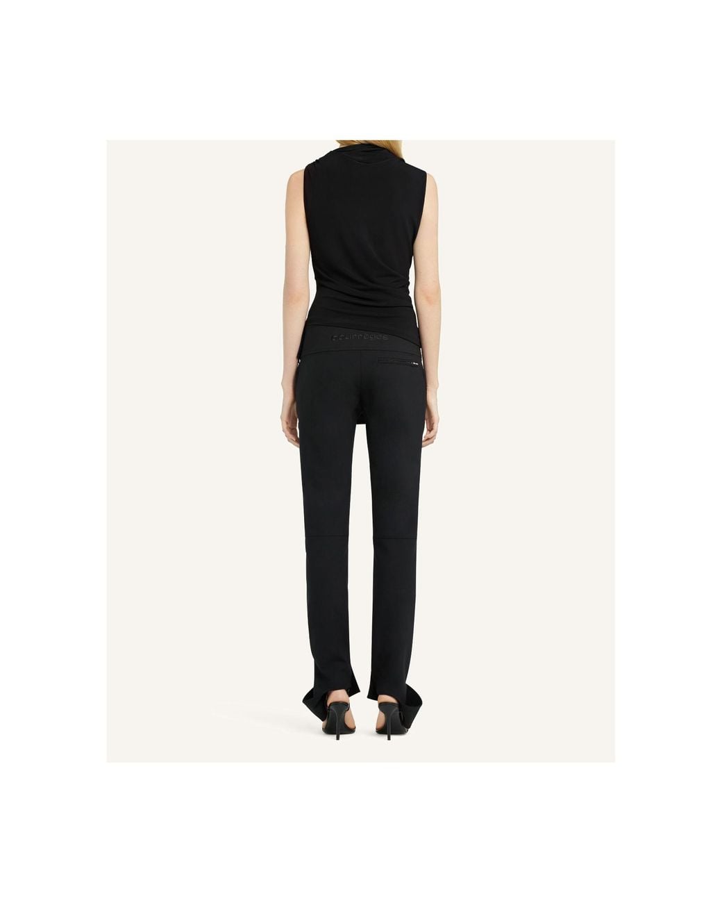 Courreges Black Sleeveless Tops
