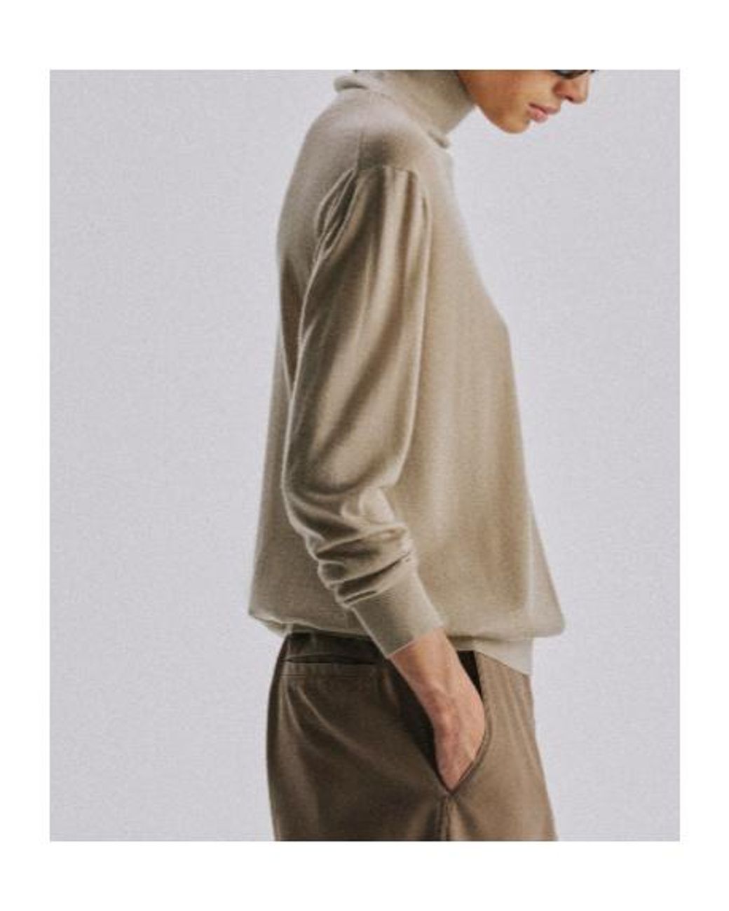 The Row Natural Relaxed Turtleneck Knitted Jumper