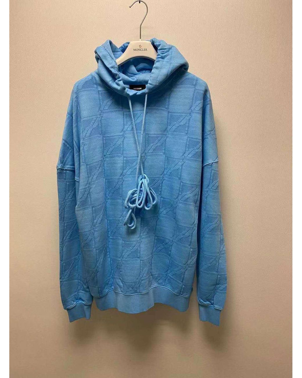 we11done Blue Printed Pattern Sweater for men