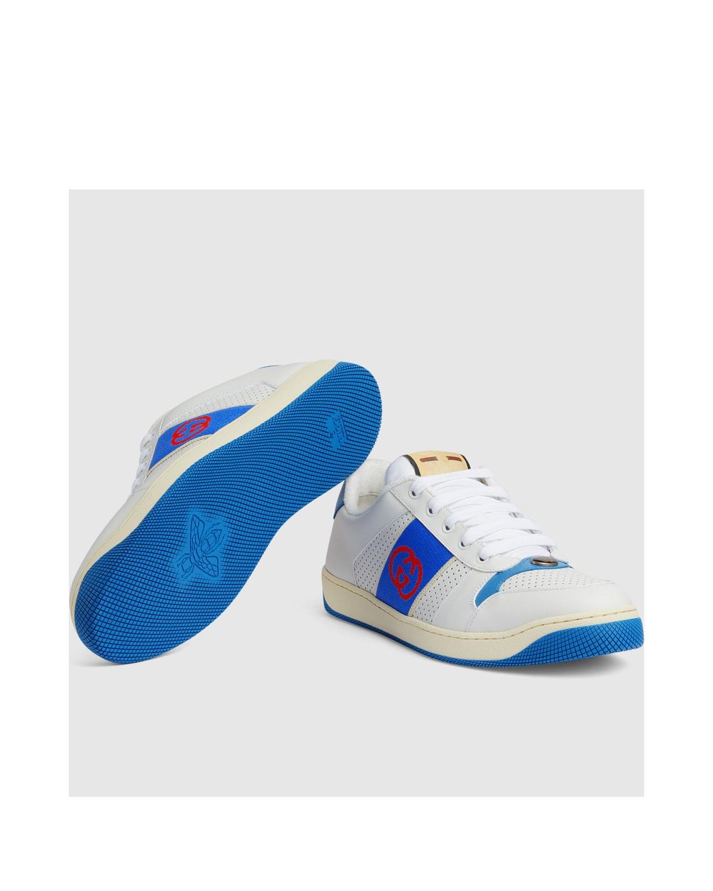 Gucci Blue Screener Low-Top Sneakers for men