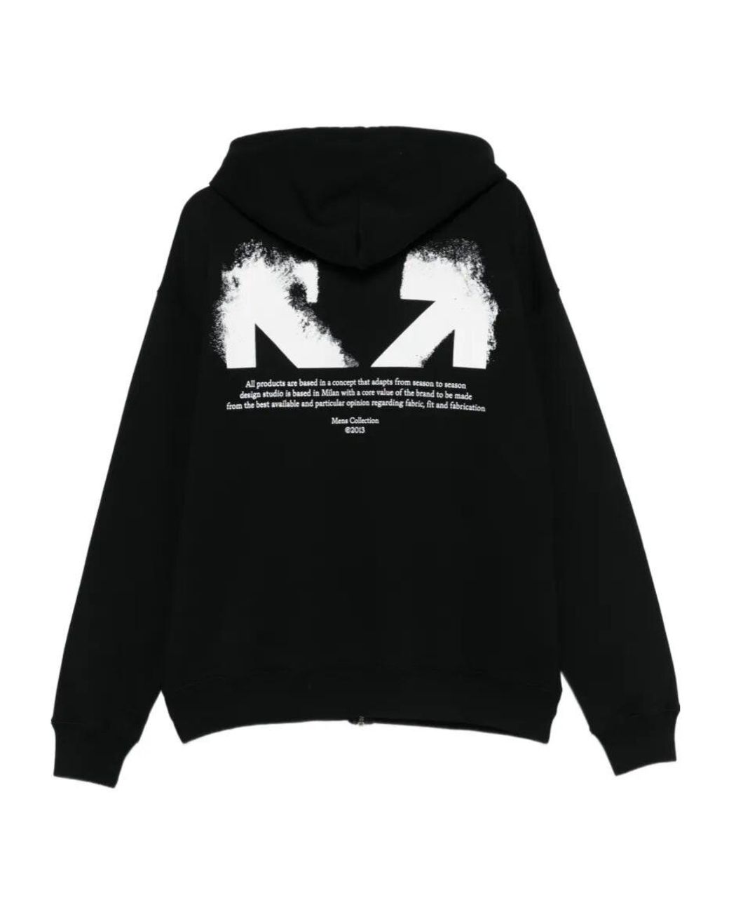 Off-White c/o Virgil Abloh Black Half Arrows Skate Zip Hoodie for men