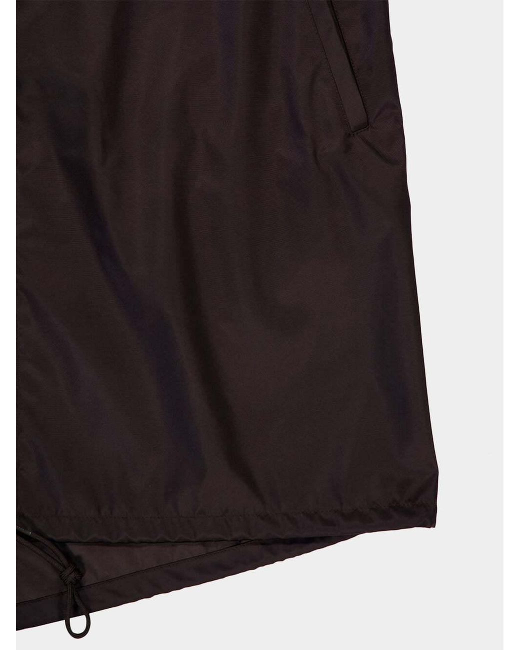 Prada Black Re-Nylon Buttoned Raincoat