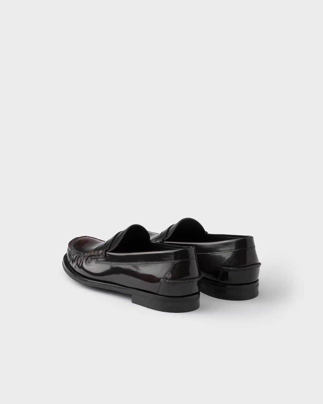 Prada Black Formale Penny Loafers for men