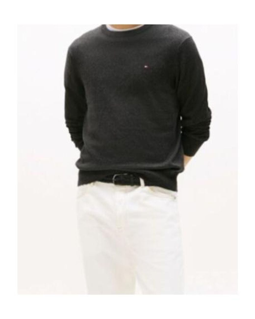 Tommy Hilfiger Black Logo-Embroidered Top for men