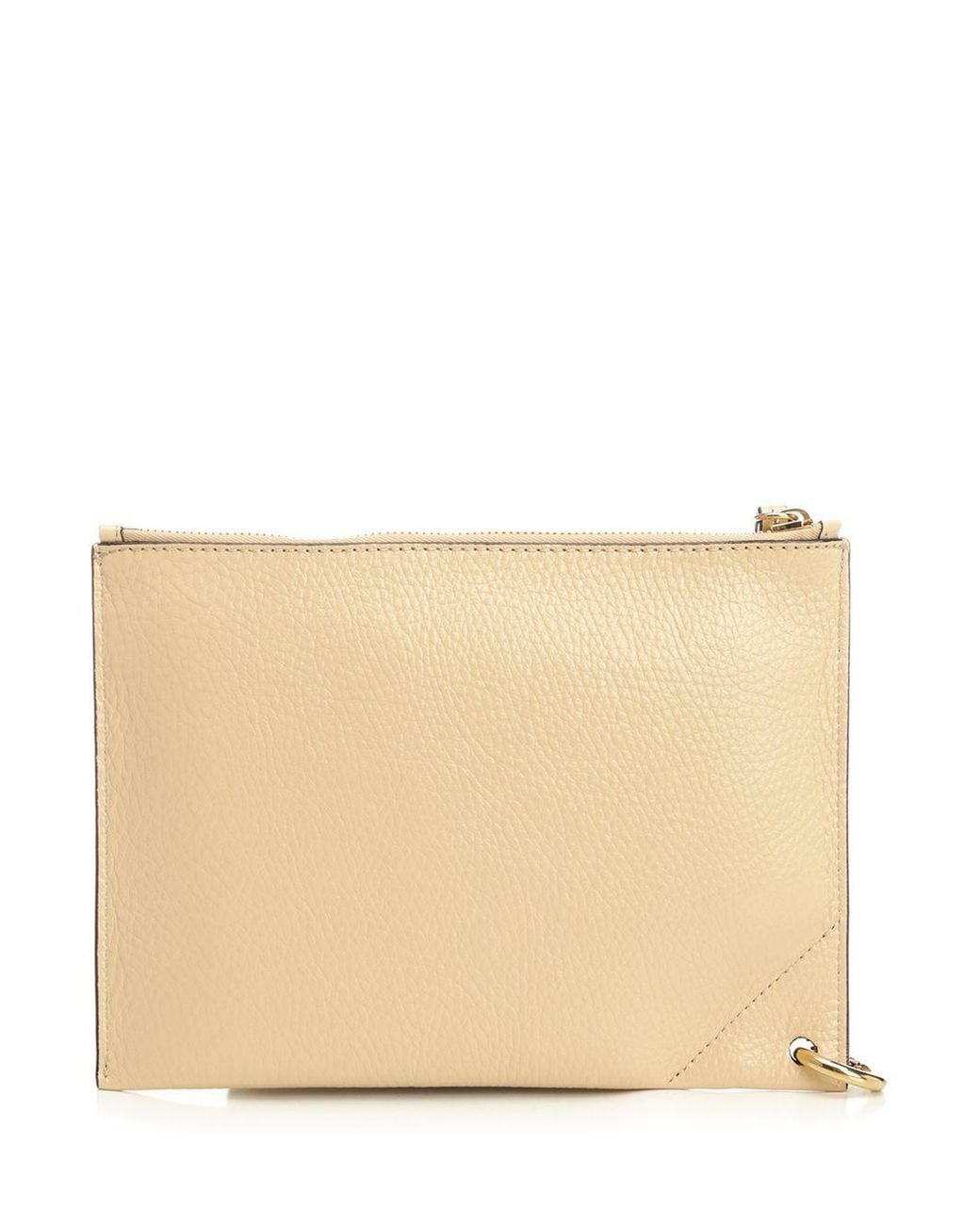 Chloé Natural Chloé Spin Zip Wristlet Bag