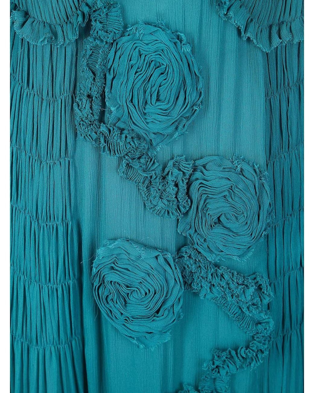 Dries Van Noten Green Drina Appliquéd Maxi Dress