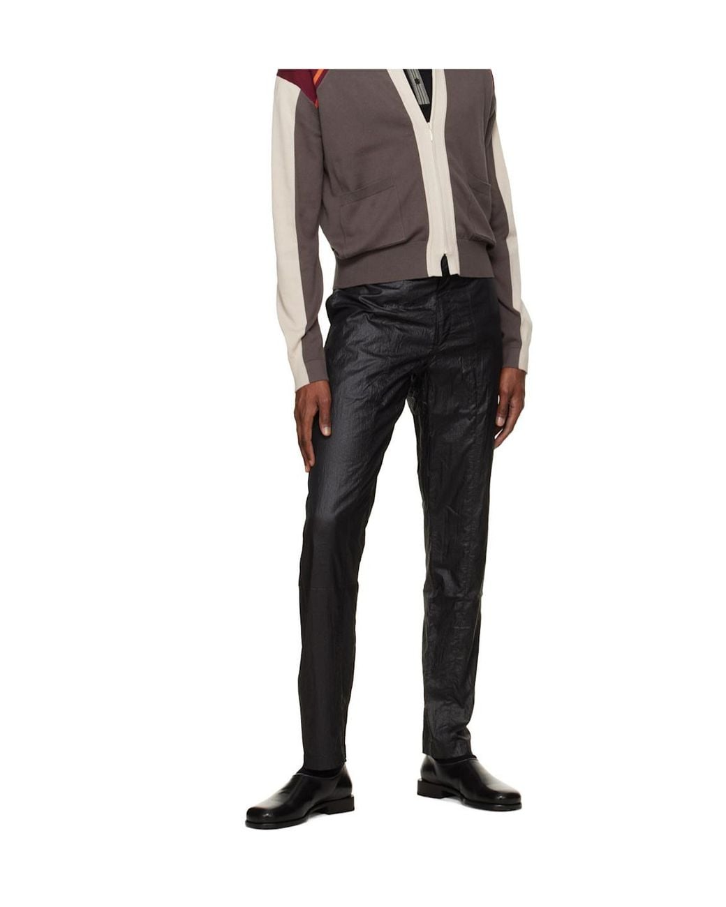 Kiko Kostadinov Black High-Waisted Casual Trousers for men