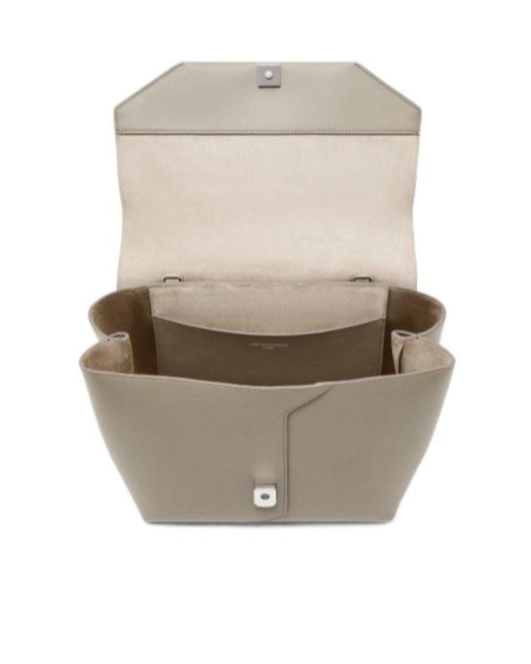 Emporio Armani Natural Grained-Leather Tote Bag