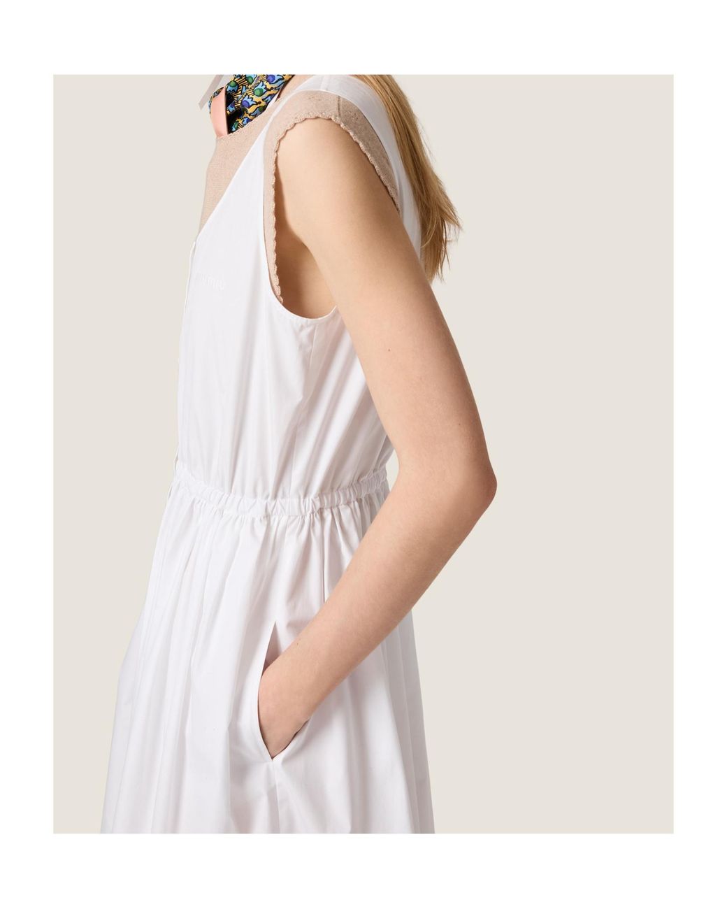 Miu Miu White Poplin Dress