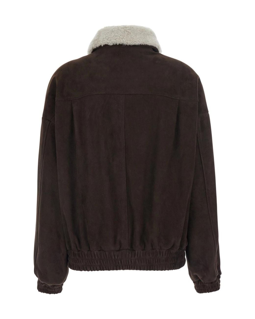 Semicouture Black Semi Couture Gloria Shearling Collar Bomber Jacket