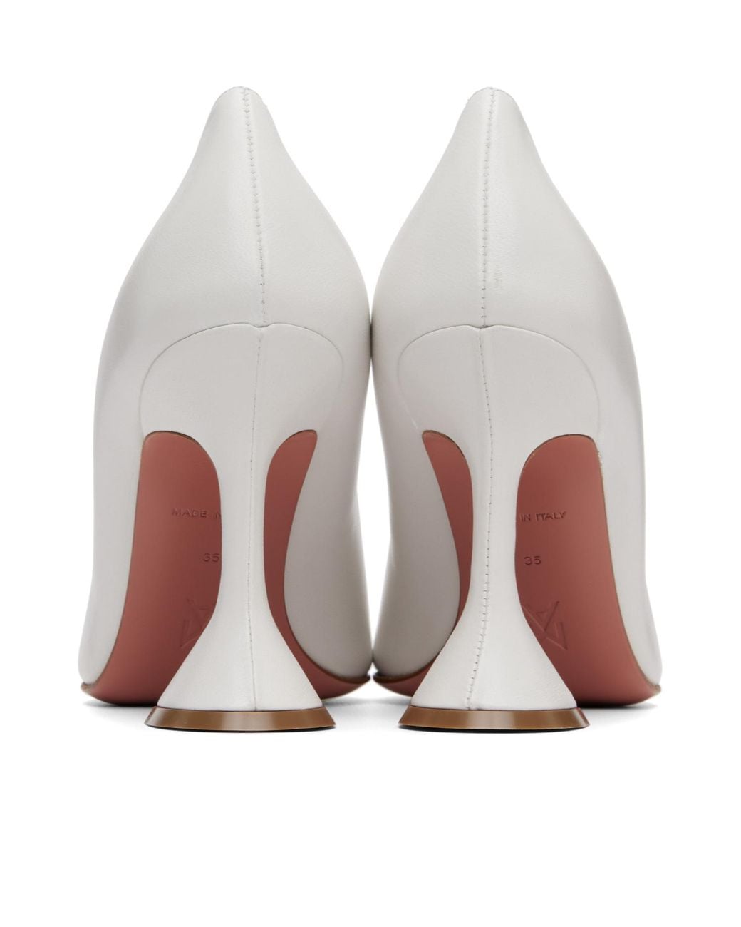 AMINA MUADDI White Ami 95 Pointed-Toe High Heels